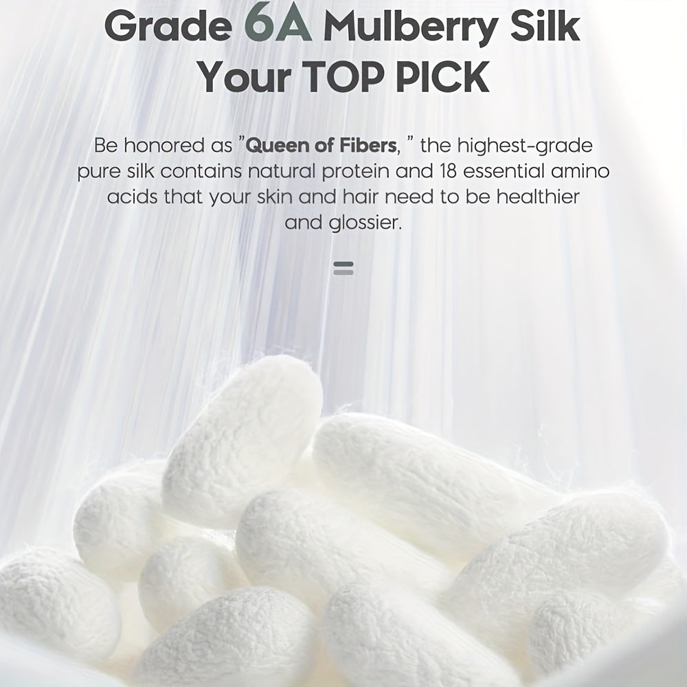 Silk Pillowcase 19mm Double-Sided Gray 100% Mulberry Silk Hair Skin Comfort