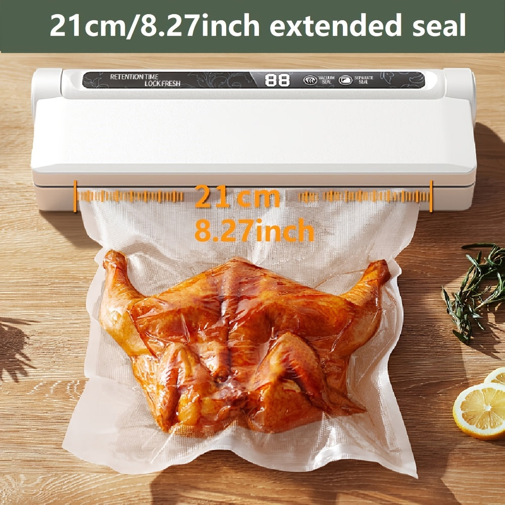 Yevropa standarti rozetkali 1 dona vakuum yopish mashinasi, oq ABS materialidan. Individually yopish mumkin, suyuqliklar vakuum bilan qadoqlanmaydi. 40 yoki 80 ta paket spetsifikatsiyalarida mavjud.