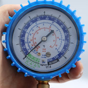 Manómetro de presión de refrigerante de metal para monitoreo de sistemas de aire acondicionado HVAC