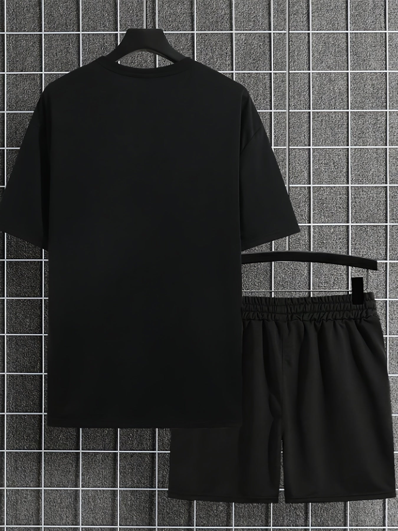 Men's Summer Set Breathable Lightweight T-Shirt and Shorts with Gradient Print