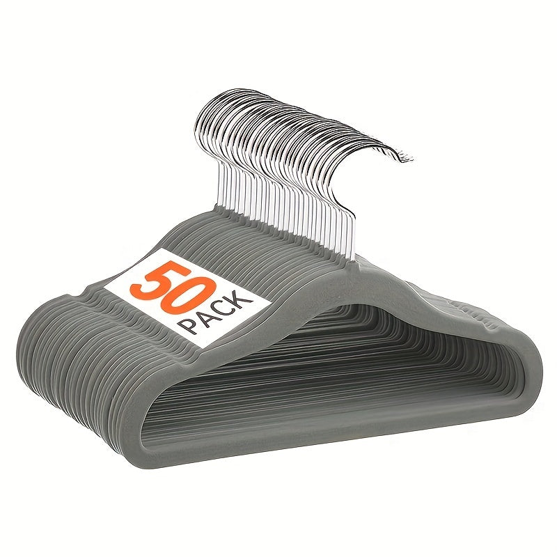 Set of 50 Non-Slip Baby Clothes Hangers with 360° Swivel Hook Velvet Infant Toddler Wardrobe Organizer