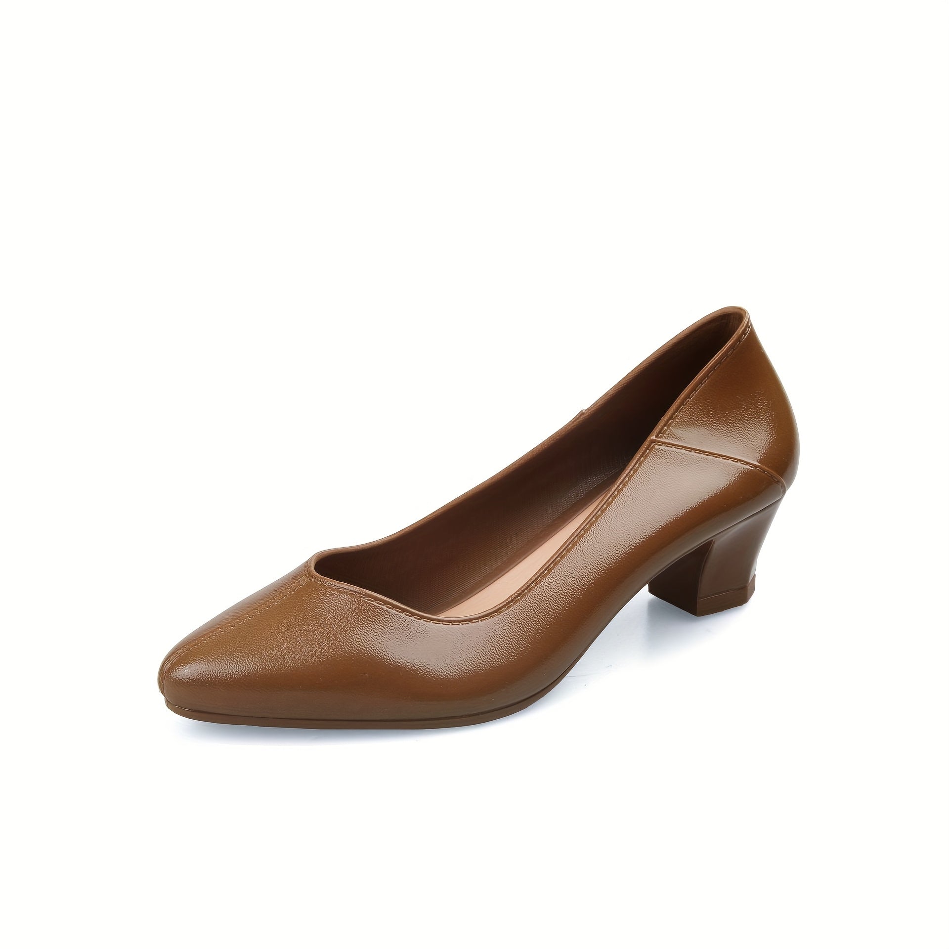 Women's Mary Jane Heels Chunky Block Heel Breathable PVC Summer Dress Shoes