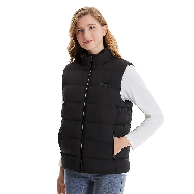 Unisex Heated Vest with 15 Heating Areas USB Rechargeable Winter Outdoor Warmth