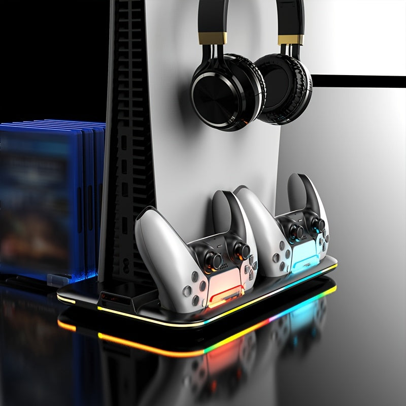 Dual Charger Dock with Cooling Fan for PS5 Console Not Compatible with PS5 Slim