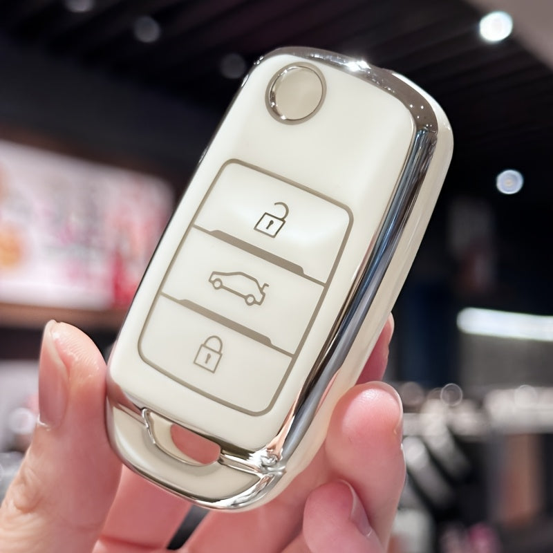 Universal TPU Car Key Cover Scratch-Resistant Protective Shell Black