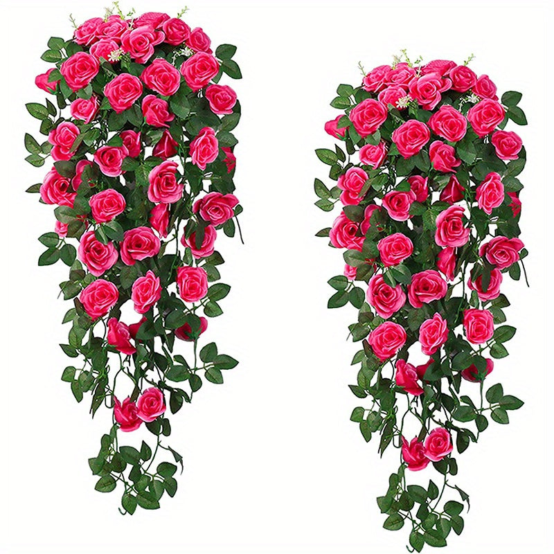 Artificial Rose Vine Garland 100.58cm for Indoor Outdoor Decor Valentine Mother's Day Graduation Independence Day