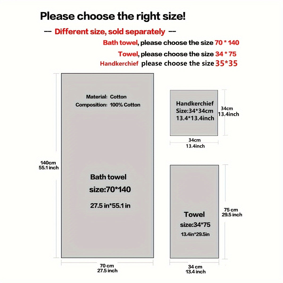 Juego de toallas de baño de algodón de 3 piezas, toallas de cara de felpa cuadradas, absorbentes, para uso doméstico