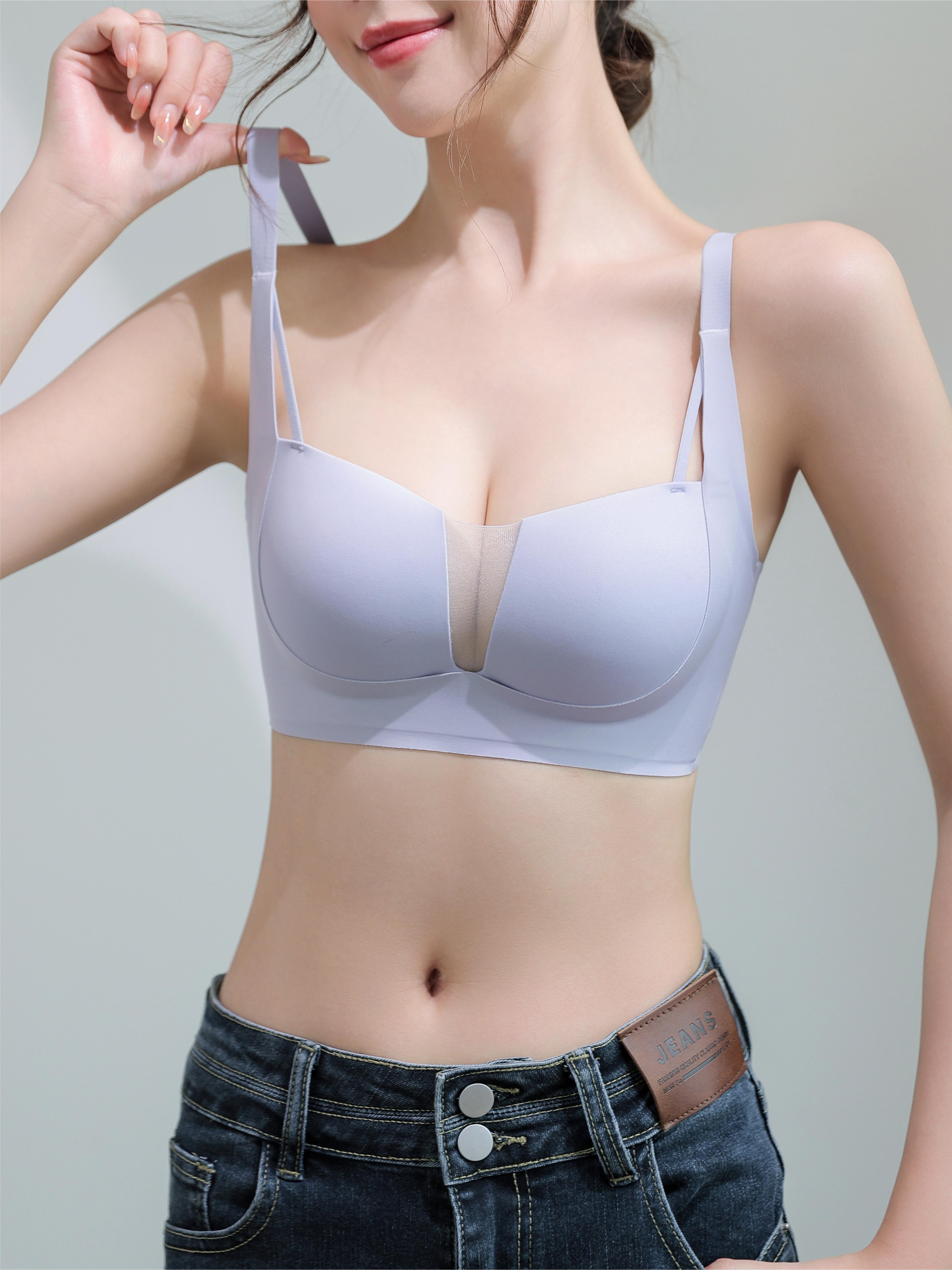 Wireless Push-Up Bra with Mesh Detail High Support Natural Look