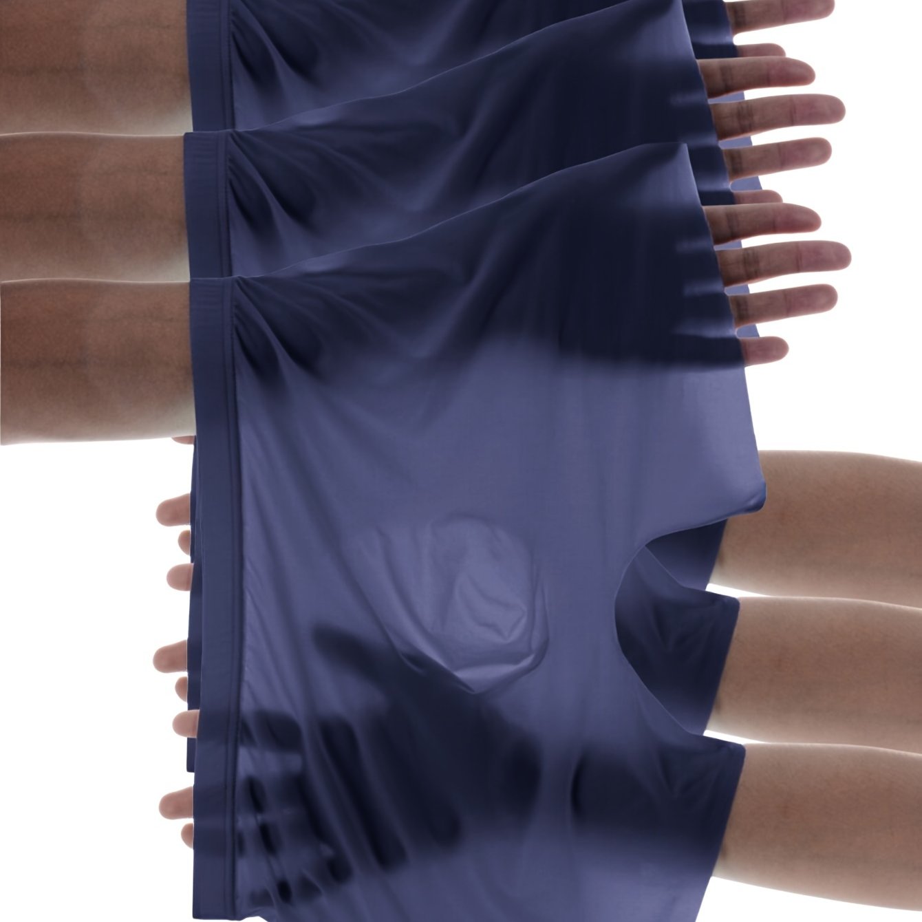 Pack de 3 bóxers semi-translúcidos para hombre de algodón-poliéster transpirable con elastano