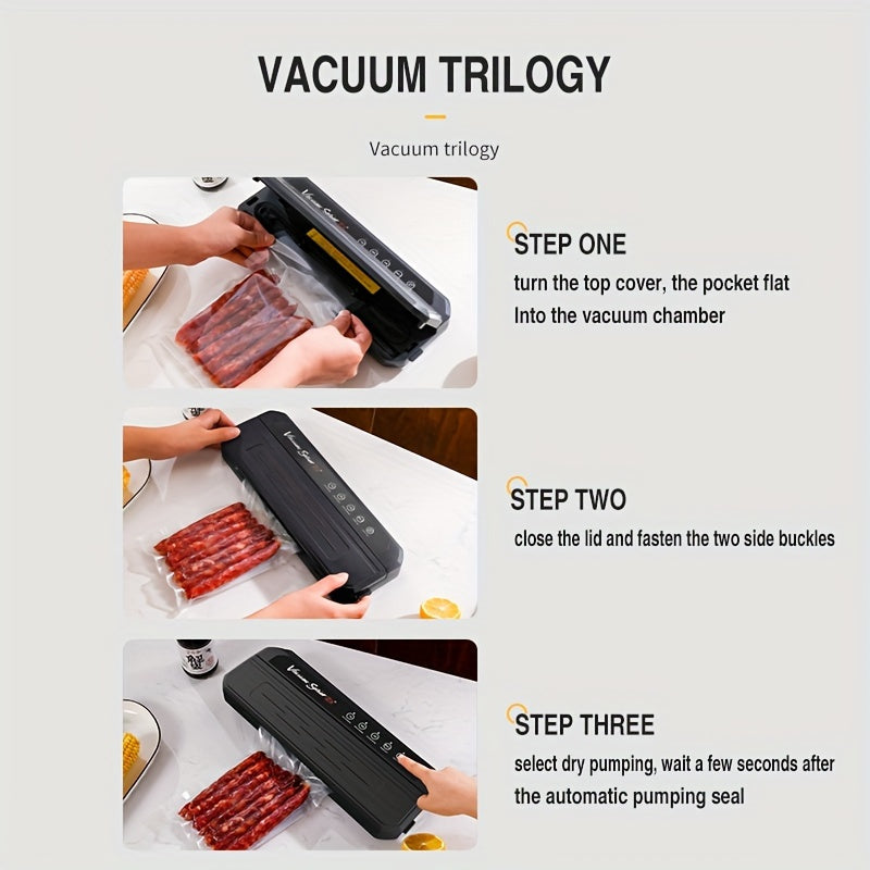 Electric Food Sealer with 30cm Extended Sealing Automatic Plastic Bag Sealing and Packaging