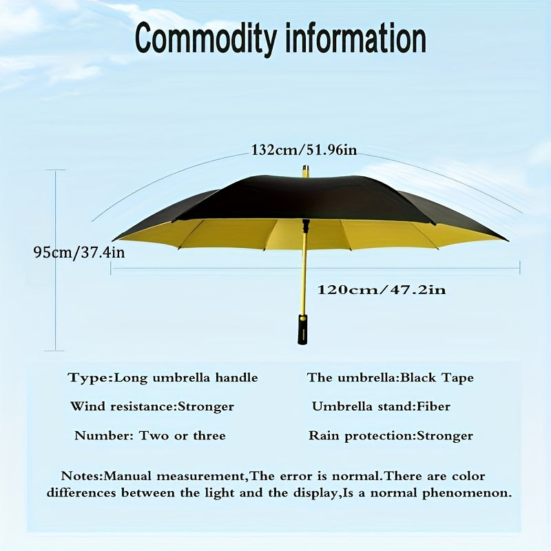 Minimalist Automatic Umbrella Water-Resistant Polyester Canopy Carbon Fiber Ribs Wind-Resistant