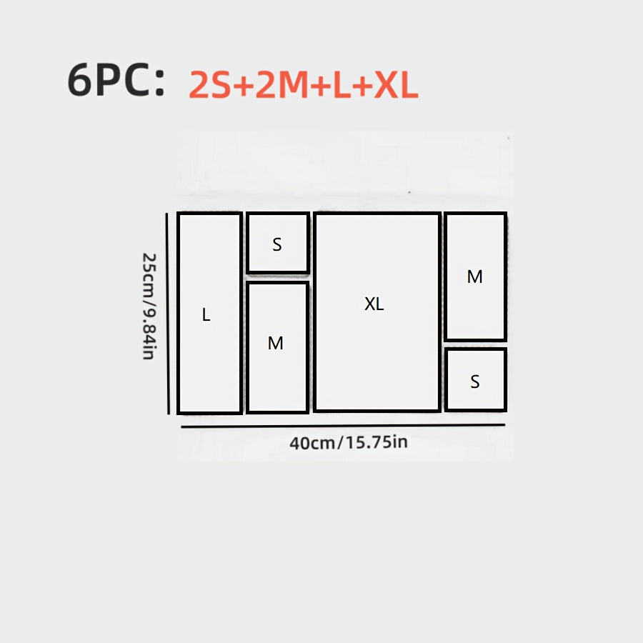 6/7/8pcs Acrylic Transparent Makeup Storage Organizer for Office and Home
