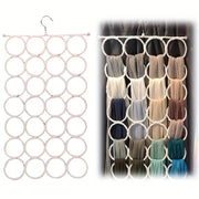 Ko'p rangli rattan qog'oz halqalar bilan temir doira sharf tutgichi, bog'lamlar va sharflarni tartibga solish uchun