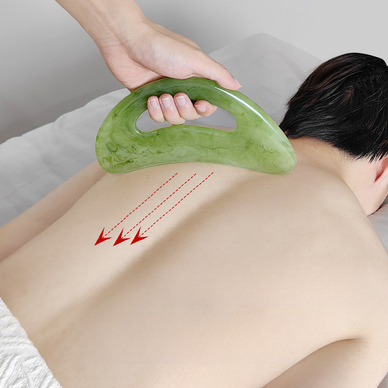 Универсальный скребок для тела для дренажа, массажа плеч, шеи, спины, живота, ног, лимфодренажа, иглоукалывания сухожилий и терапии по меридианам.