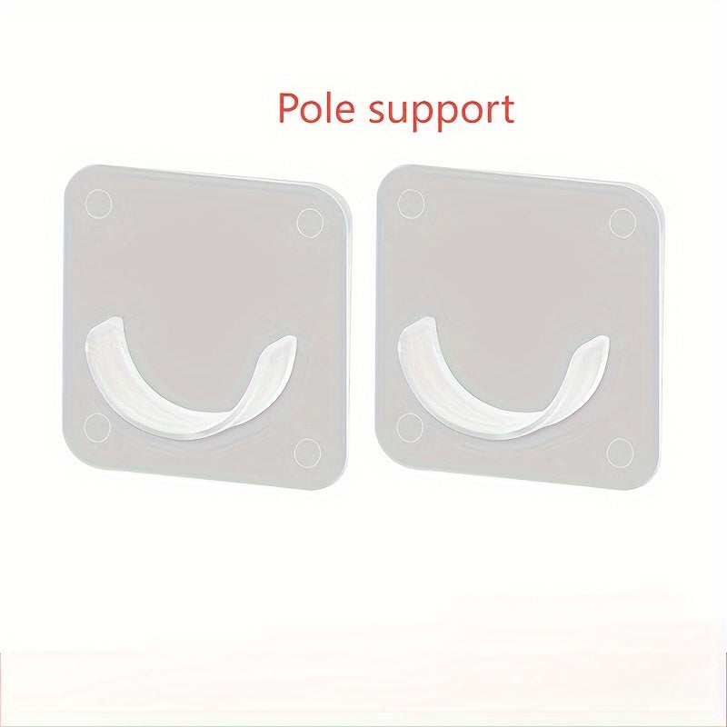 Adjustable Metal Curtain Rods Set with White Ends for Home Decor