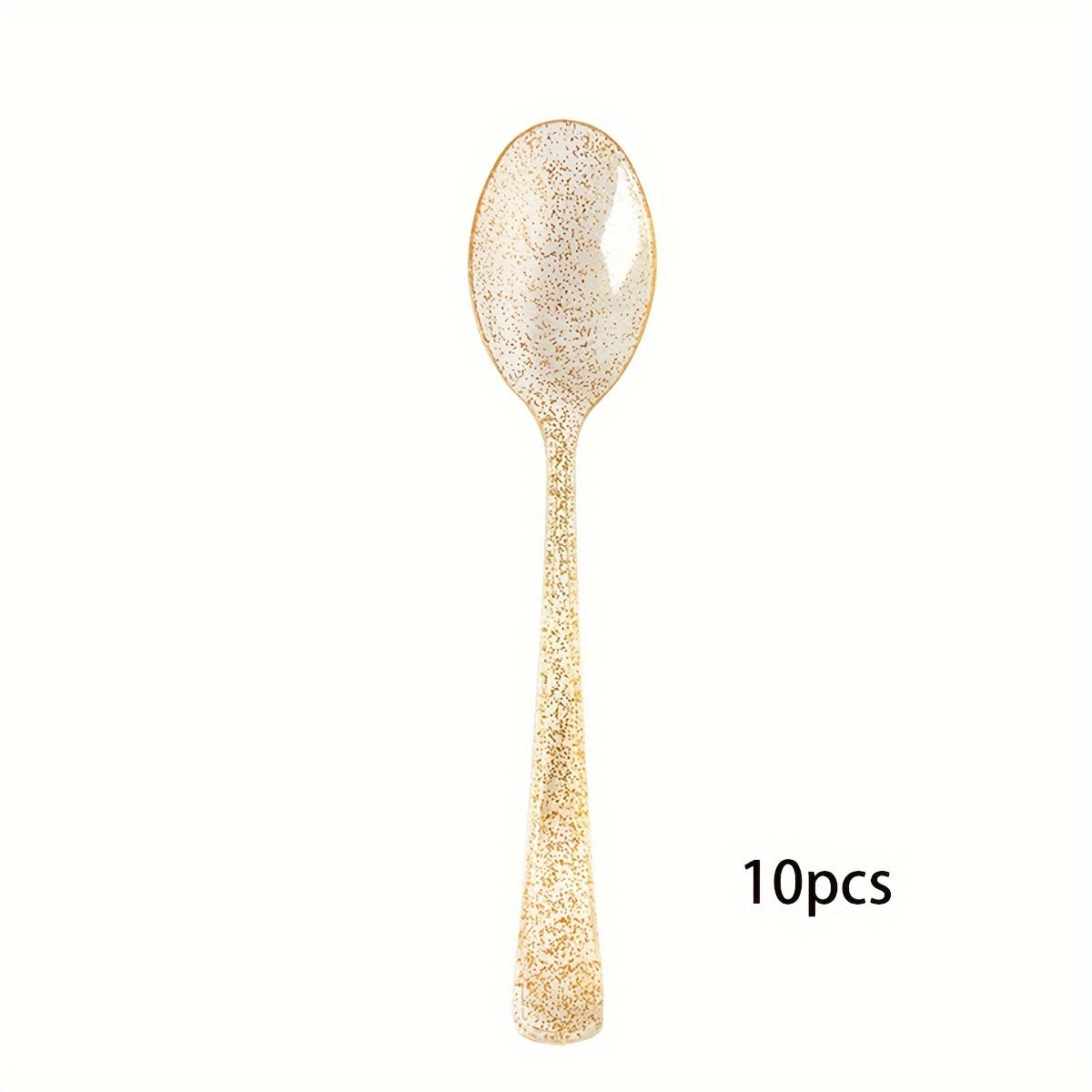 Juego de cubiertos de plástico con purpurina, 10 o 30 piezas, reutilizables, aptos para lavavajillas, para fiestas y eventos