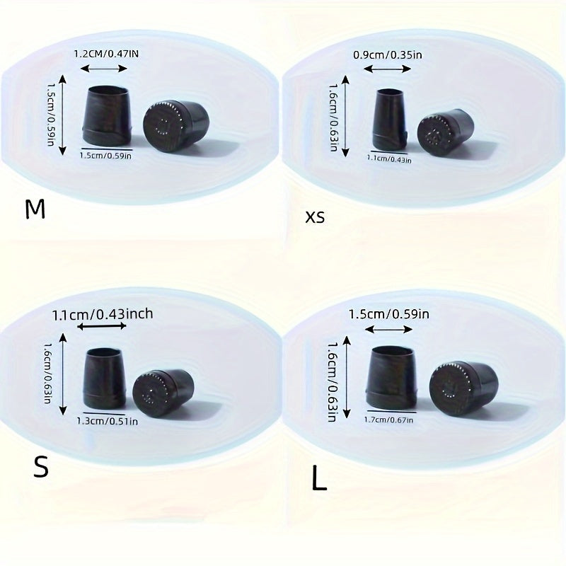 Women's Plastic Heel Covers for High Heels Silent Anti-Slip Noise Reduction in 4 Sizes