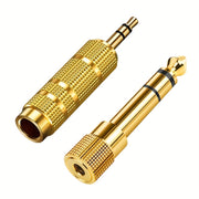 Stereo Audio Adapter 3.5mm Male to 6.35mm Female and 6.35mm Male to 3.5mm Female Gold Plated