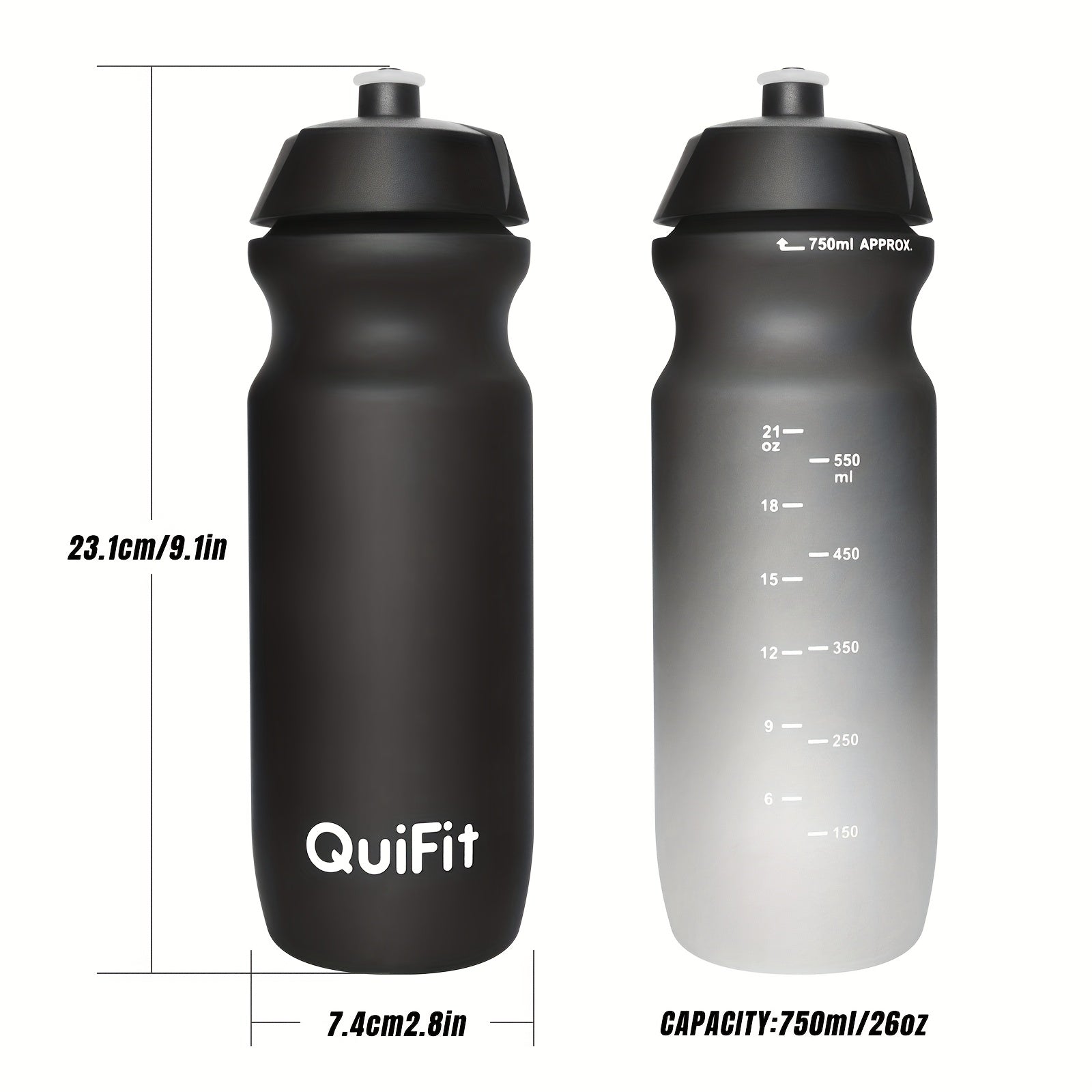 750ml BPA-Free Lightweight Sports Water Bottle for Tennis and Outdoor Use