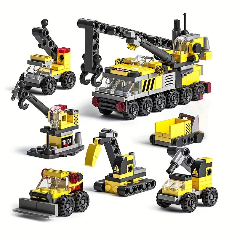 142-деталей Городской инженерный пазл-конструктор для детей Желтый