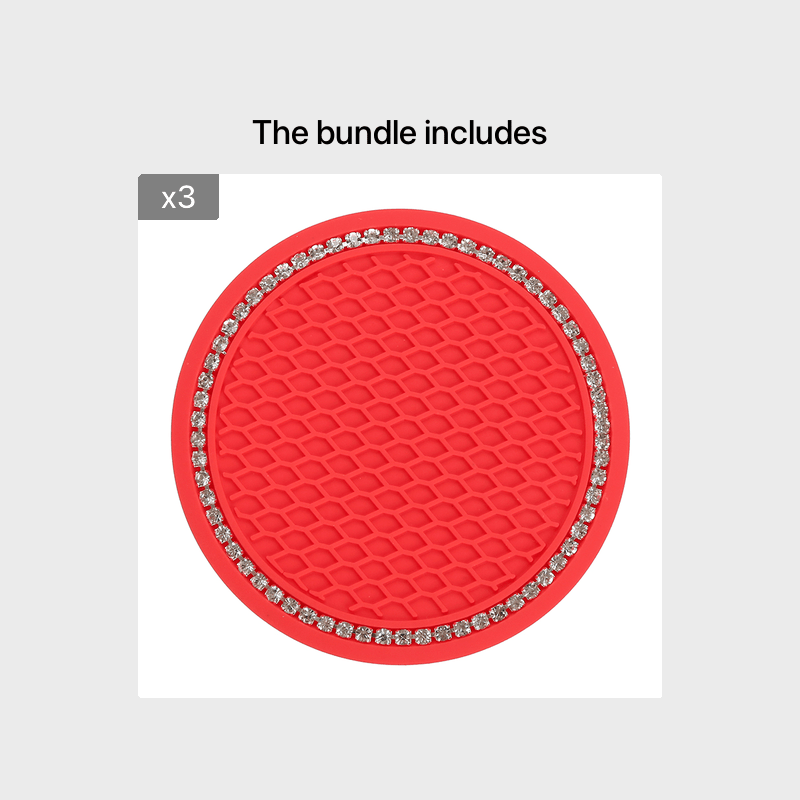 Avtomobil aksessuarlarining doira shaklidagi tarmoq, yumshoq rezina, sirg‘almaslik uchun stakan tutqichlari