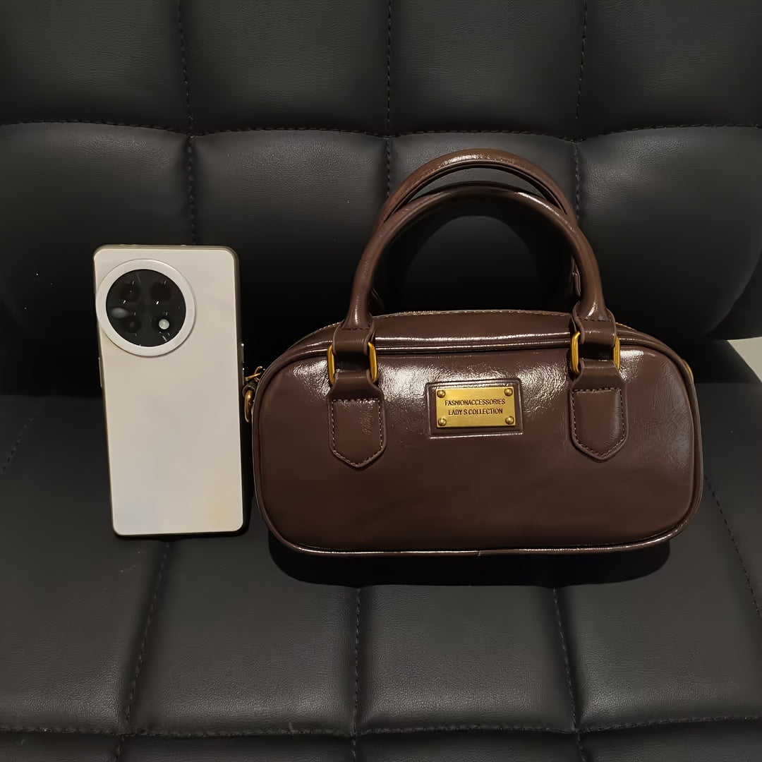 Ayollar uchun Chic va Minimalist Boston sumkasi, ajratiladigan belbog' bilan, zip yopilishi va bir nechta ranglarda polyester astar.