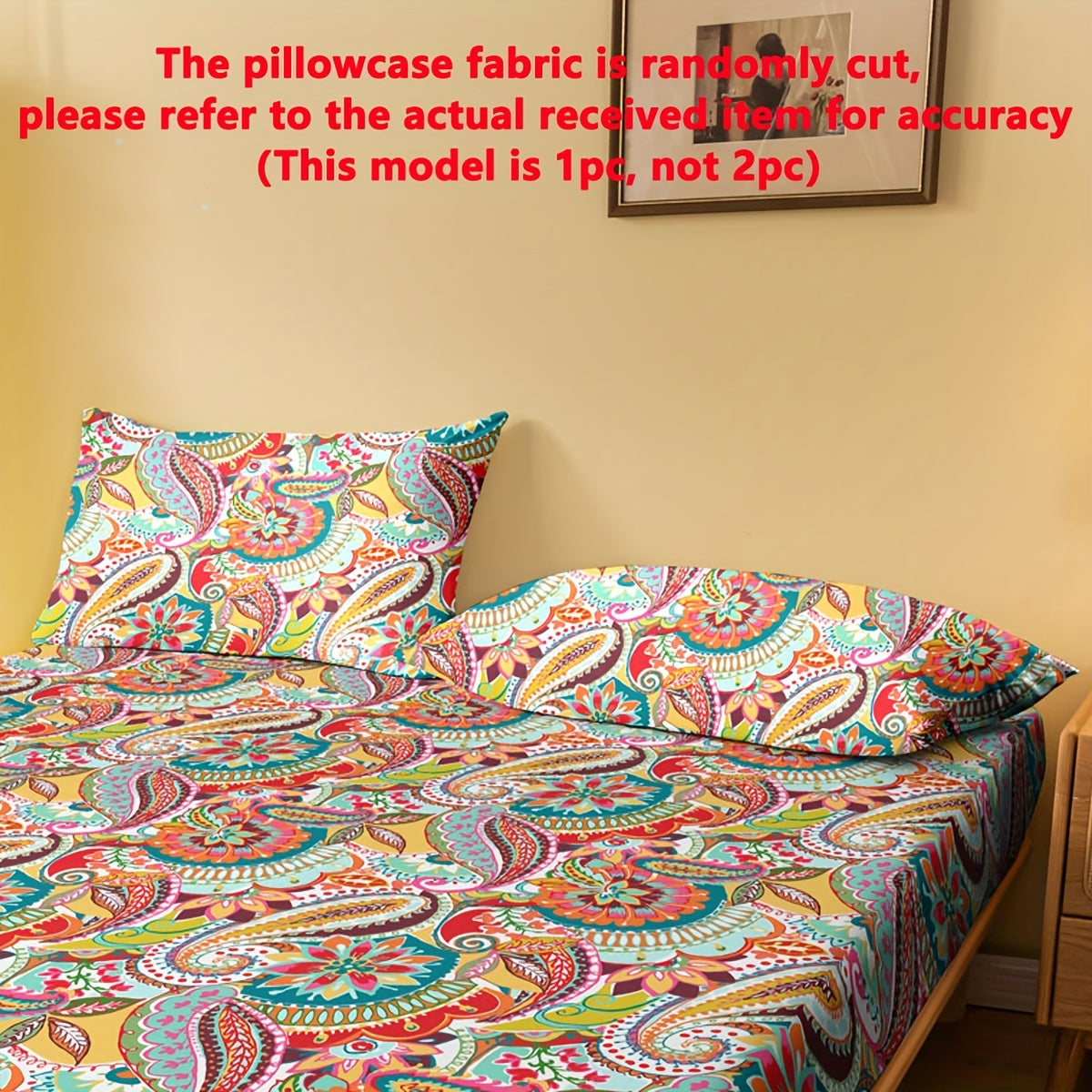 Fleece Pillowcase with Pocket Closure, Bohemian Pattern, Soft and Comfortable