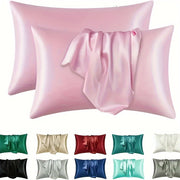 Silky Satin Pillowcase 1 Piece Ultra-Soft Machine Washable Polyester