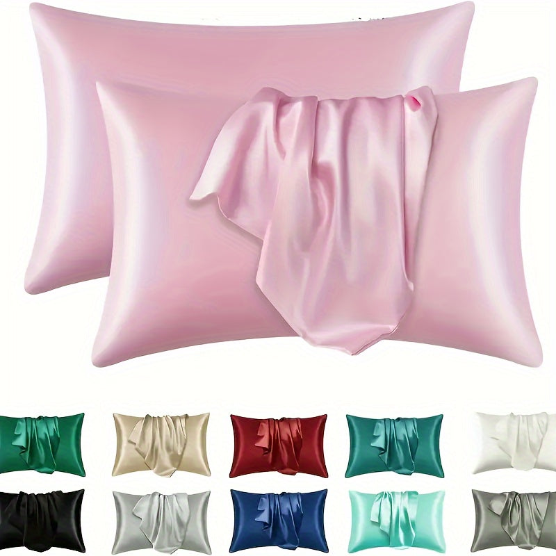 Silky Satin Pillowcase 1 Piece Ultra-Soft Machine Washable Polyester