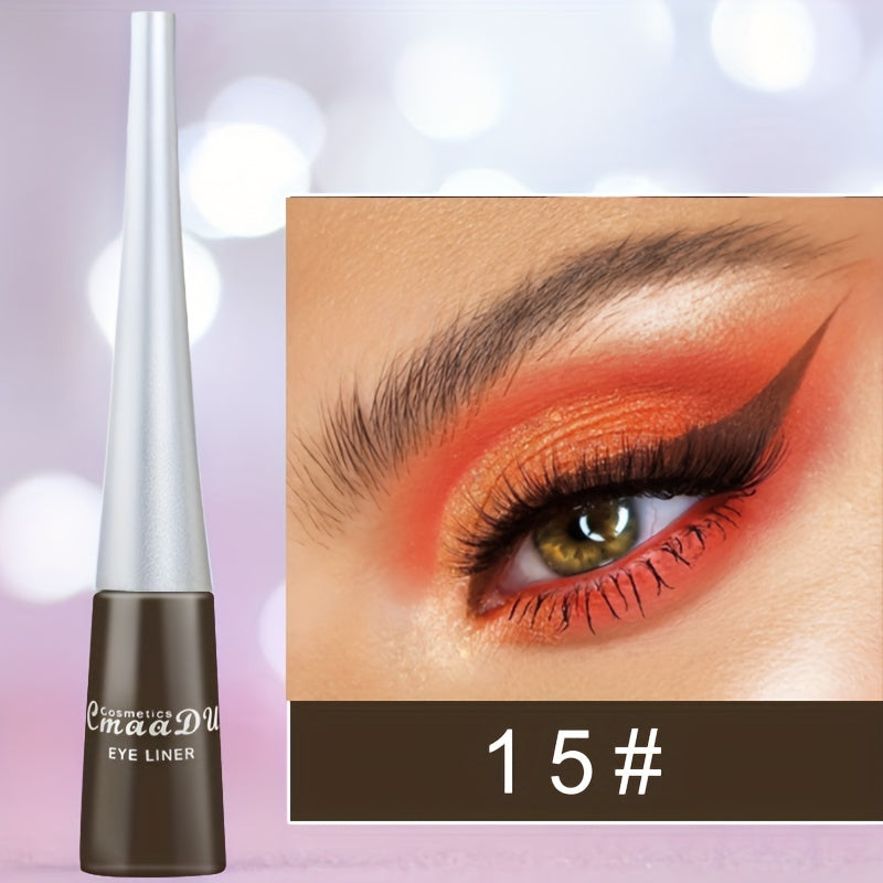 Женский водостойкий жидкий карандаш для глаз, 17 цветов, быстро сохнет, насыщенный цвет