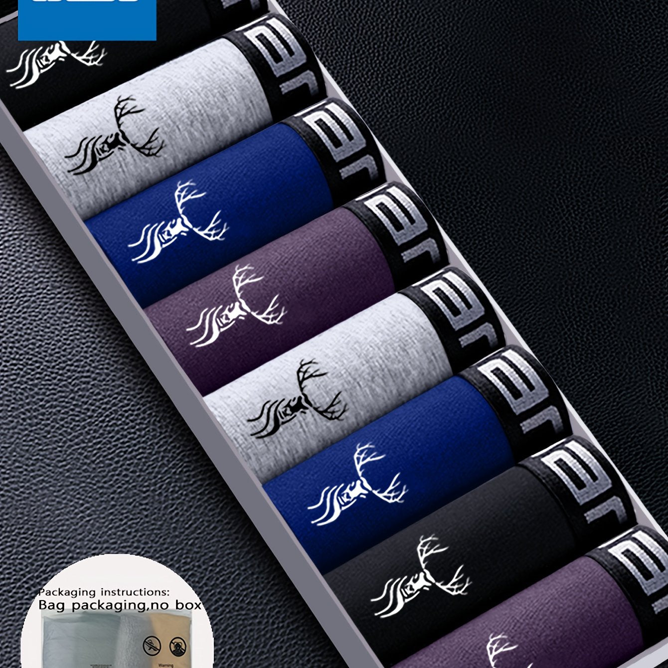 Men's Cotton Boxer Briefs 8-Pack Breathable Stretch Animal Print Shortie