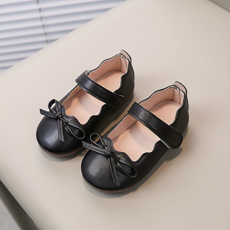 Kichkina qizlar uchun Mary Jane poyabzali, bog'lamli bog'lam, tekis oyoq, sirpanchiq bo'lmagan, barcha mavsumlar uchun PU poyabzali