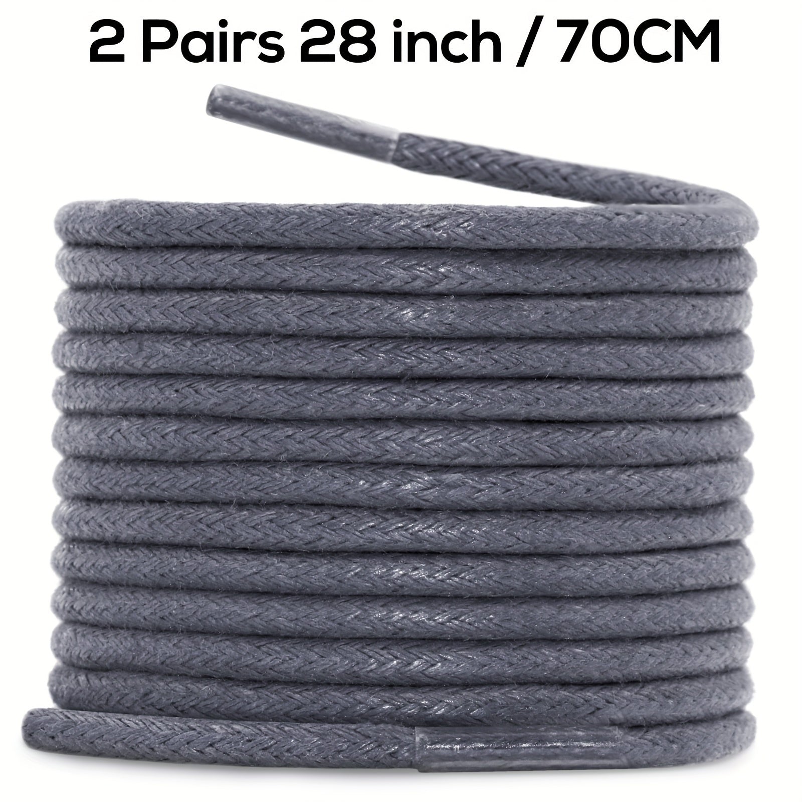 Unisex Waxed Shoelaces 0.25cm Thick Round Replacement Multi-Coloured 4 Pairs