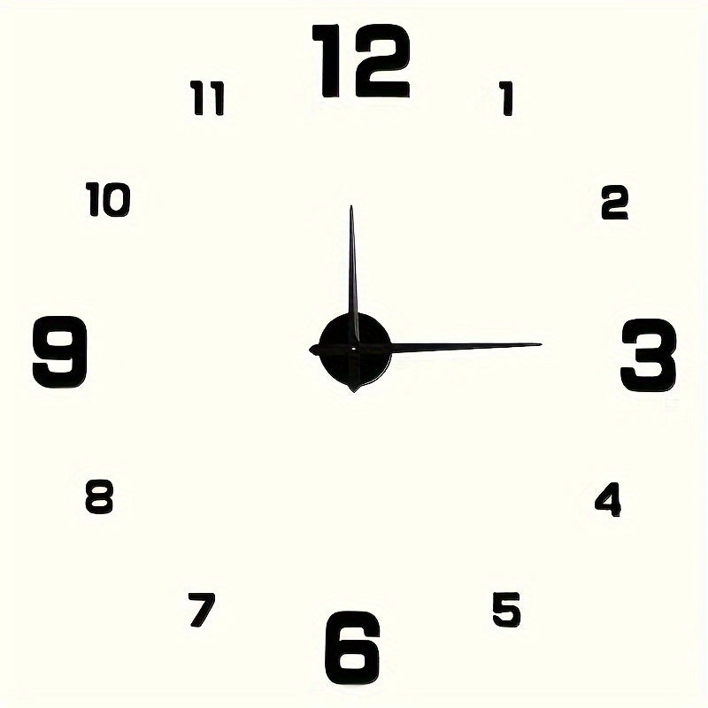 Modern Nordic Acrylic Wall Clock with Night Light 40cm Luminous Numbers Easy Installation for Living Room Bedroom