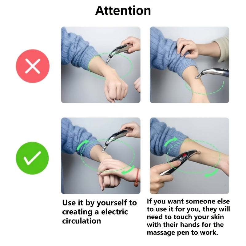 9-rejimli sozlash va bir nechta massaj qalam boshlariga ega bo'lgan portativ 7-in-1 massaj qalam. Mukammal sovg'a.