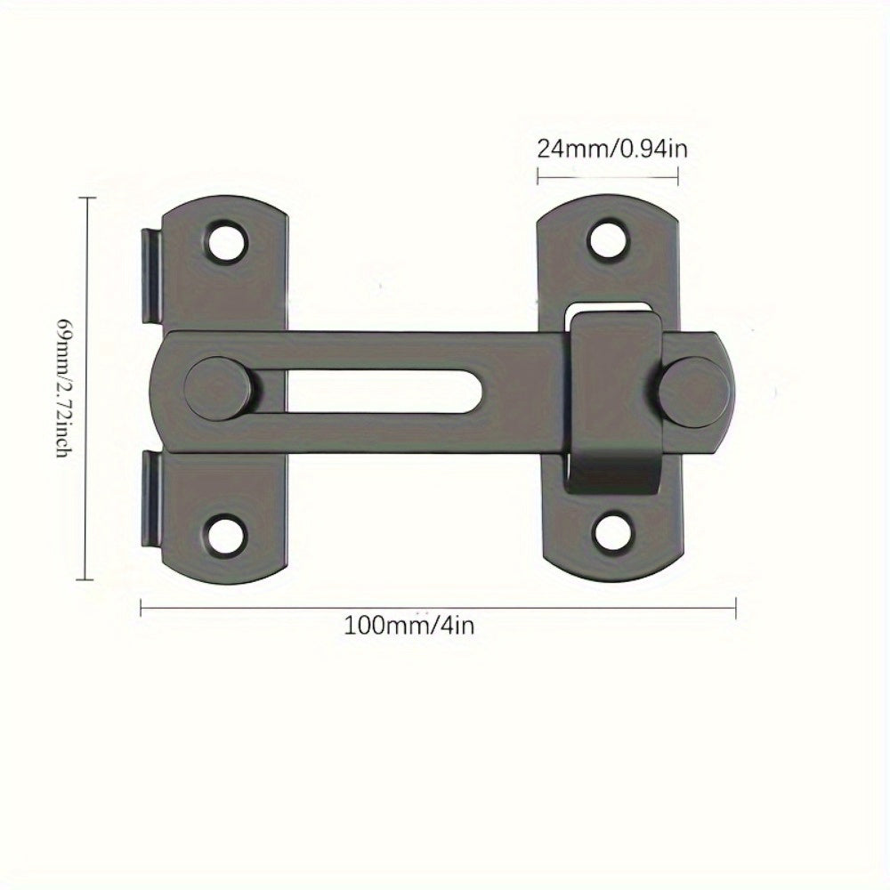 Stainless Steel Barn Door Lock Set 180° Flip Sliding Latch for Doors Windows
