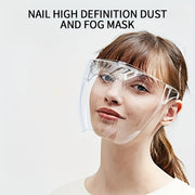 Women's Full Face Shield Acrylic Anti-Fog Splash-Proof for Nail Art and Casual Wear