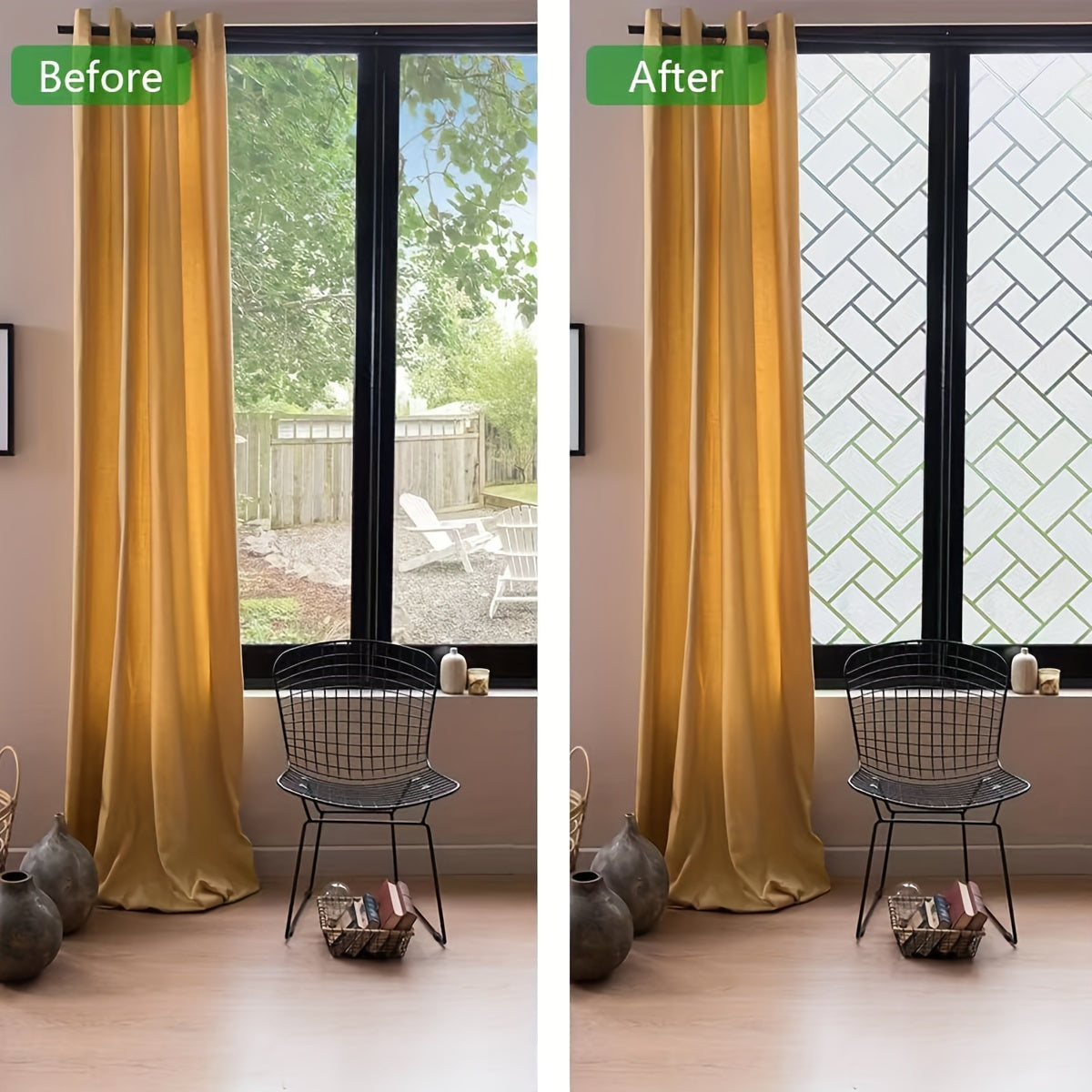 Frosted Glass Window Film Privacy Stickers for Living Room Bedroom Kitchen