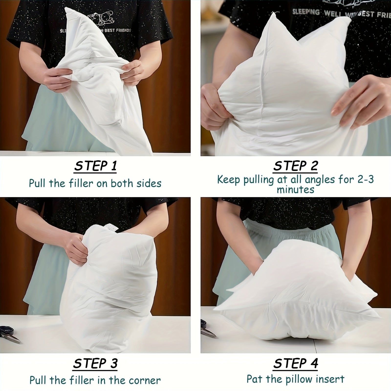 2-Pack Square Throw Pillow Inserts with Zipper Closure Polyester Cover All-Season Couch Sofa Bed