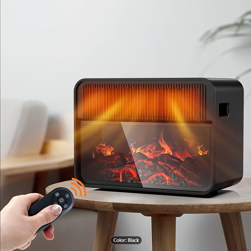 Electric Fireplace Heater 1500W 3D Flame Effect Remote Overheat Protection