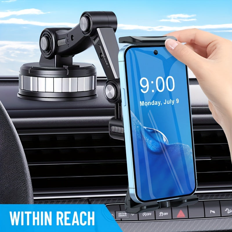 Car Suction Cup Tablet Holder Phone Mount for Car Adjustable Arm Compatible with 10-33cm Devices