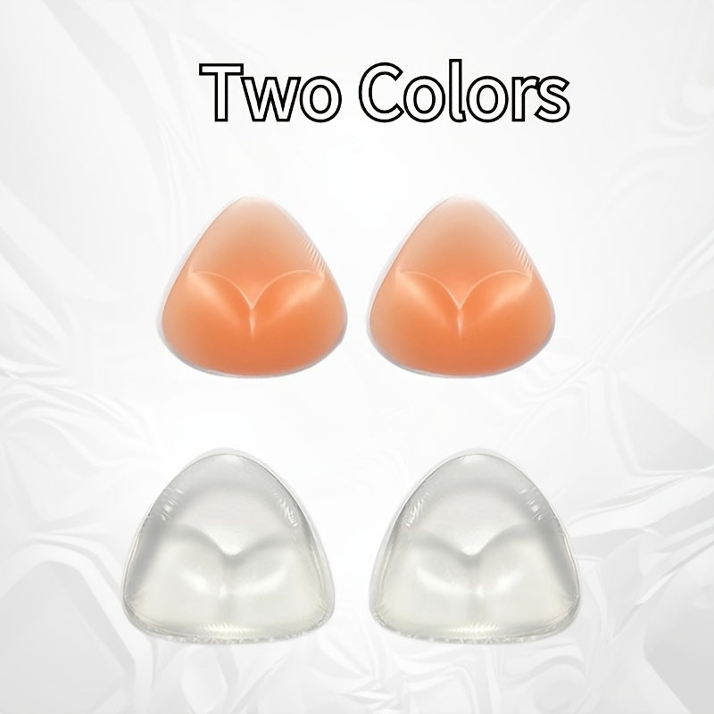Silicone Triangle Bra Pads Solid Color Reusable Swimwear Bikinis Insert Pads