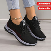 Ayollar uchun nafas oladigan knit platform sport poyafzallari, kundalik, bog‘lash va yugurish uchun oyoq kiyimlari