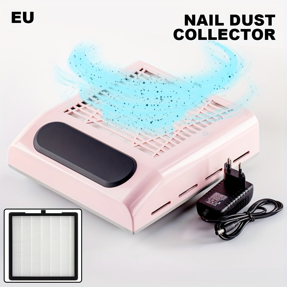 High-Power Nail Dust Vacuum Cleaner with Washable Filter for Salons and Home Use