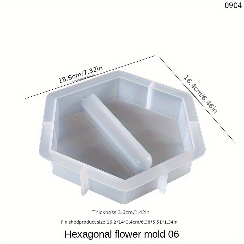 Silicone Resin Molds for Flower Vases Heart Hexagon Shapes Hydroponic Plant Propagation Home Decor