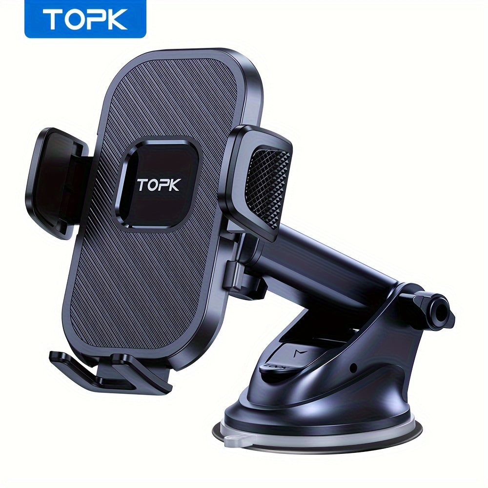 Soporte universal para teléfono de coche, agarre texturizado negro, ajustable en tablero y rejilla de ventilación compatible