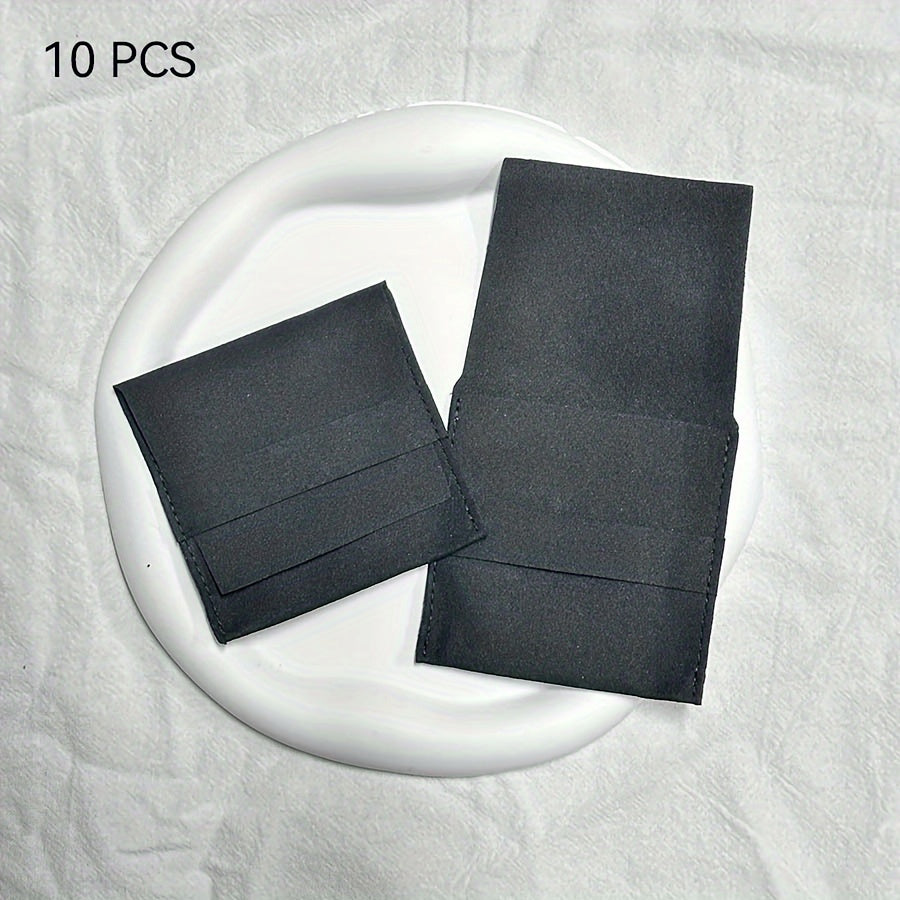 10 Pieces Suede Jewelry Pouches Dustproof Storage Bags for Rings Earrings Bracelets