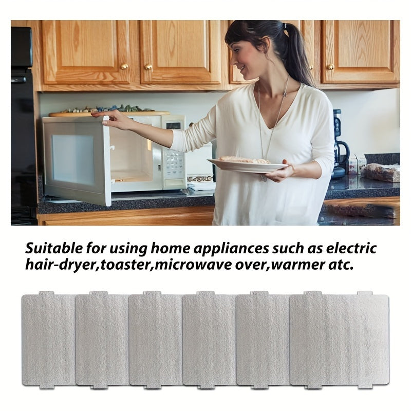 Set of 6 Heat Resistant Mica Sheets for Microwave Ovens 11.81cm x 10.01cm