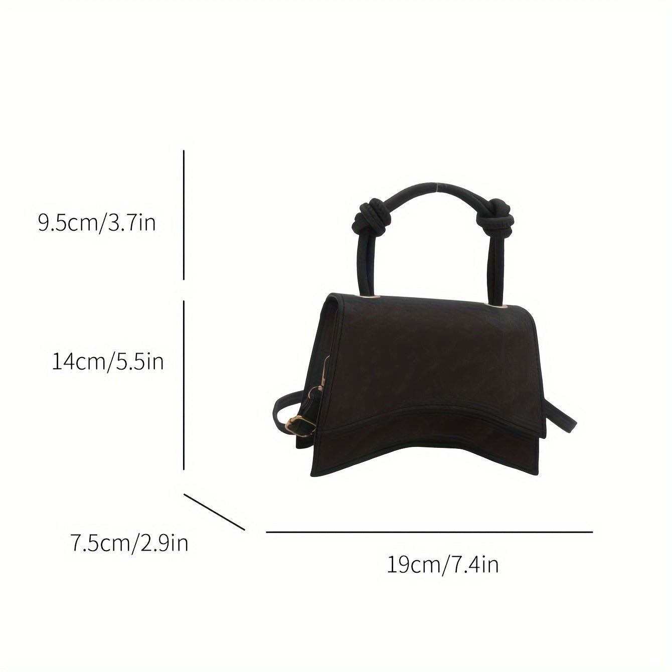 Faux Leather One-Shoulder Crossbody Bag with Adjustable Strap and Magnetic Closure for Women in White Black Camel Sky Blue