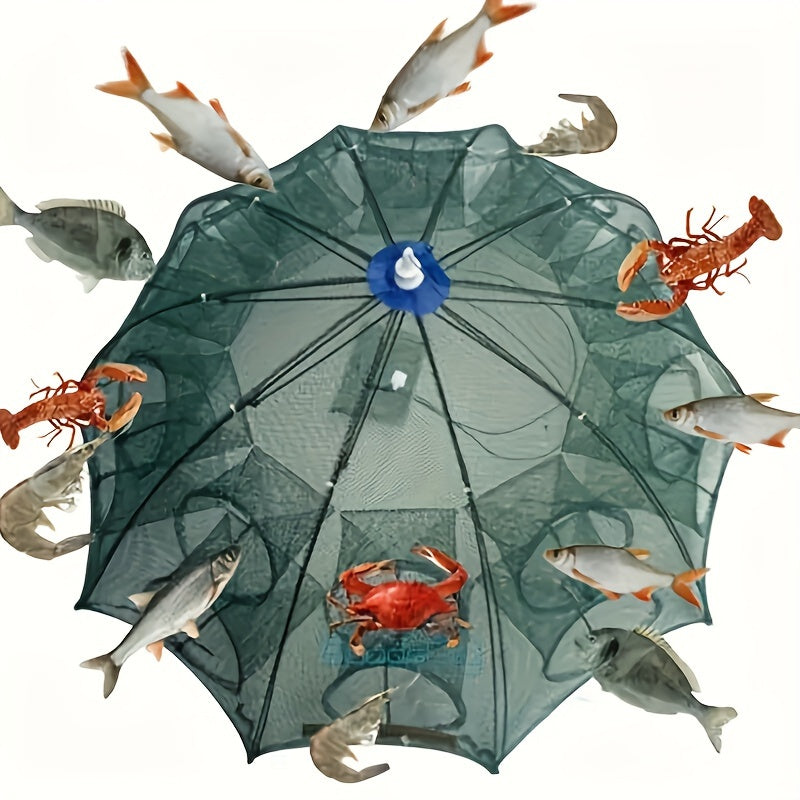 Portable Green Nylon Fishing Net Trap for Shrimp Crab and Fish